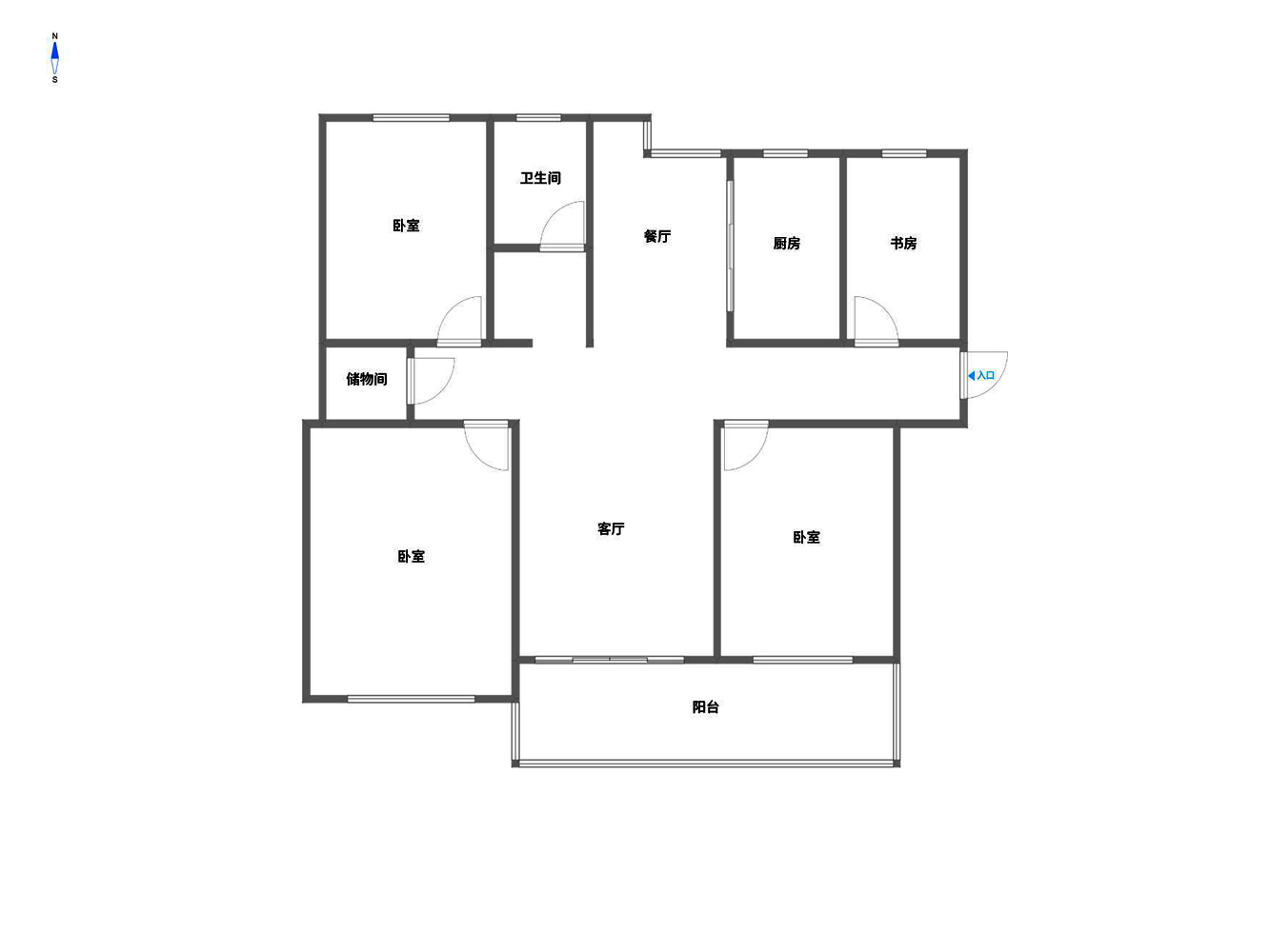 御景湾 4室2厅1卫 118.31m&sup2;