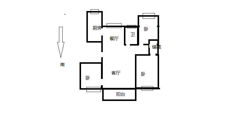 尚海湾 3室2厅1卫 145.00m&sup2;