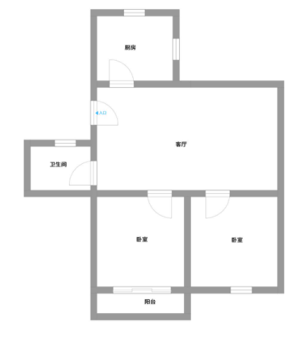 南通东苑小区 2室1厅1卫 70m&sup2;