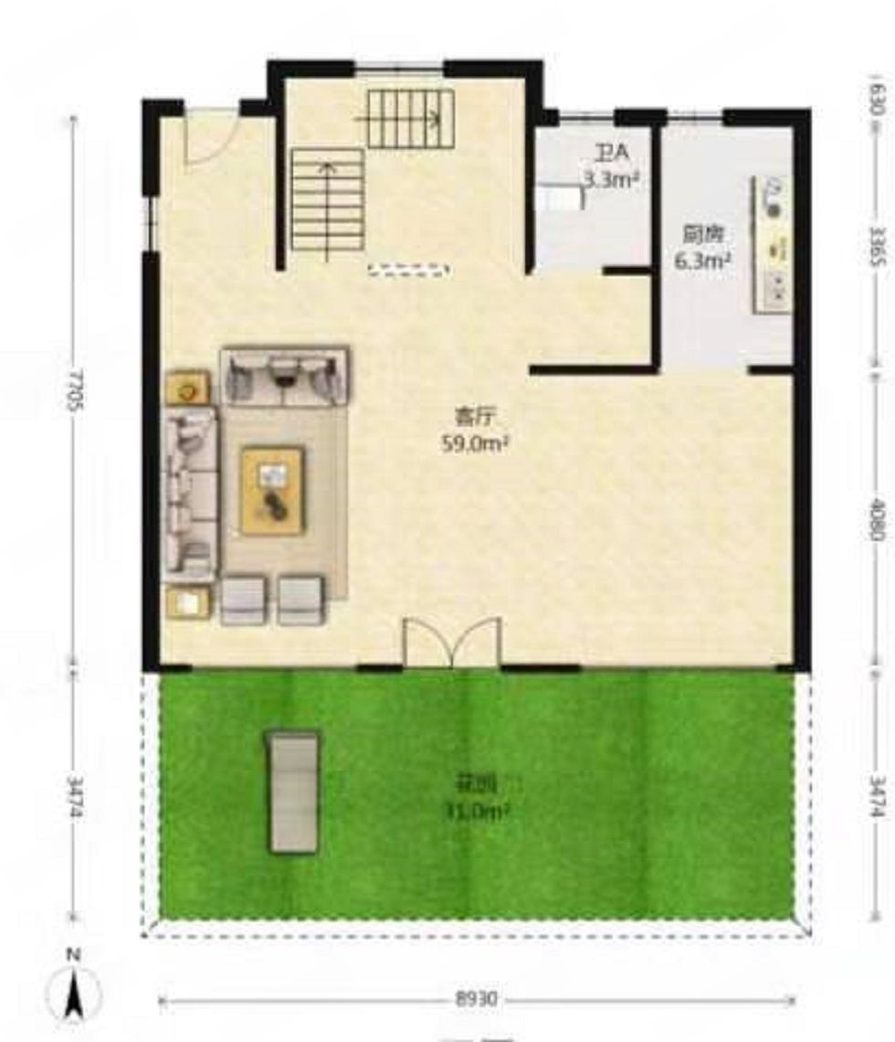 盛和九里香堤一期 5室2厅2卫 360m²
