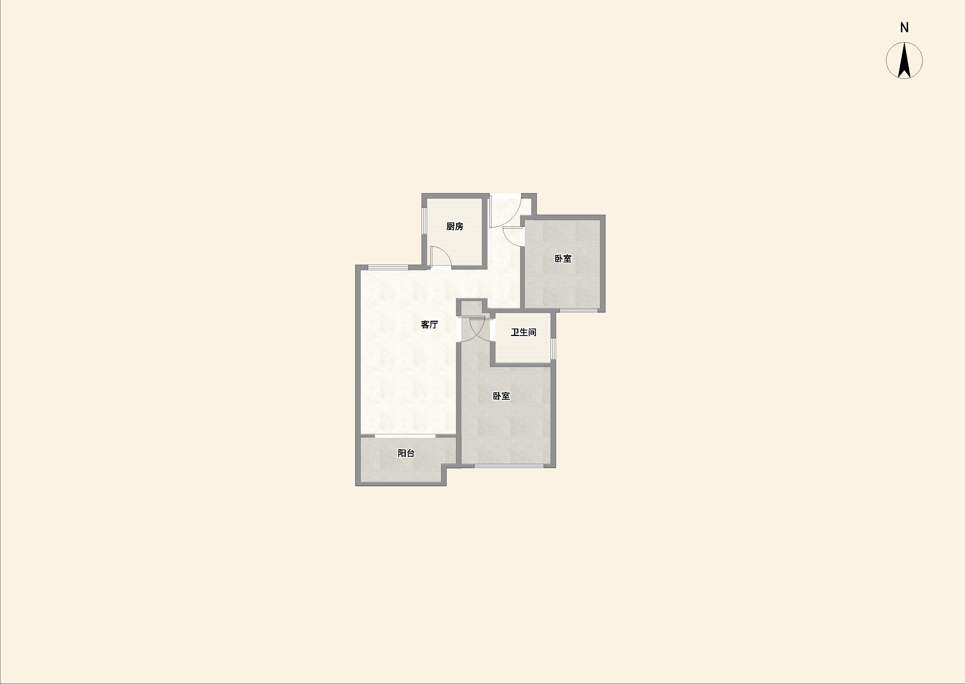 和融&bull;优山美地名邸 2室2厅1卫 88.61m&sup2;