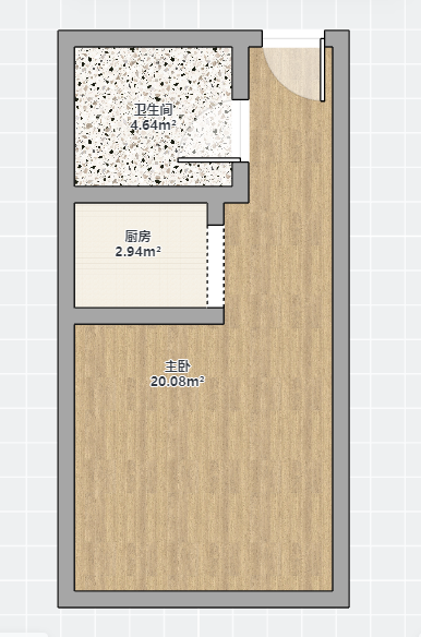 城中花园 2室1厅1卫 40.00m&sup2;