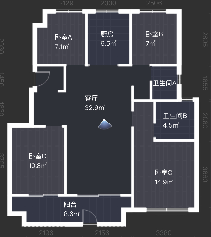 金地繁茂里 3室2厅2卫 140.00m&sup2;