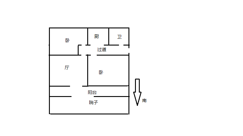 虹桥新村(朝霞路) 3室1厅1卫 72.30m&sup2;