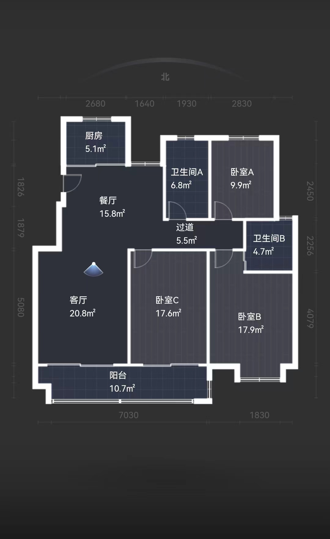 金霞北苑 3室2厅2卫 128m&sup2;