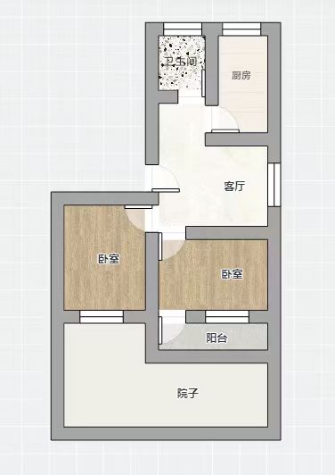 北濠桥新村 2室1厅1卫 61.00m&sup2;