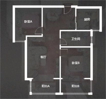 桂花小镇 2室2厅1卫 92m&sup2;
