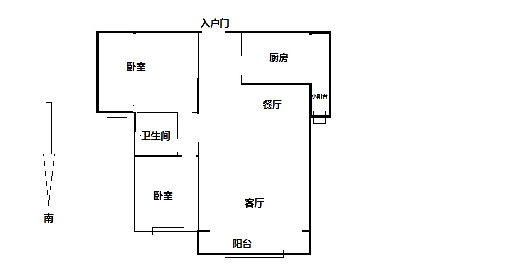 悦达悦海名邸 2室2厅1卫 90.42m&sup2;