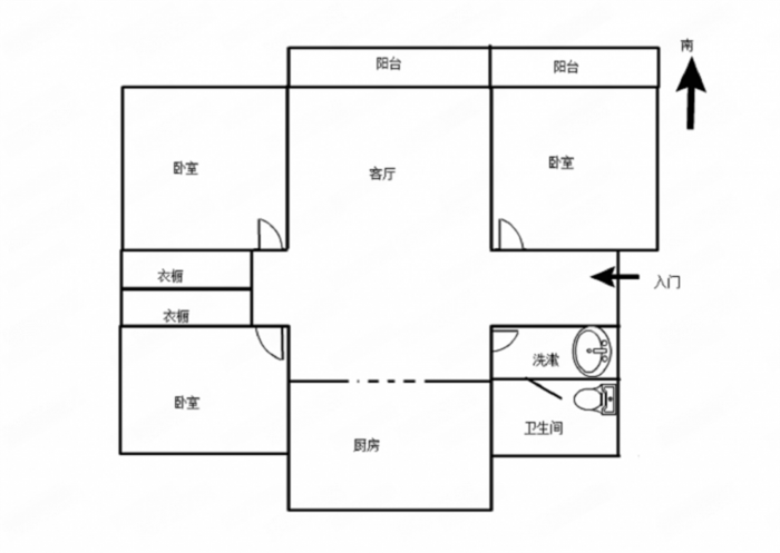 城南小苑 3室2厅2卫 151m&sup2;