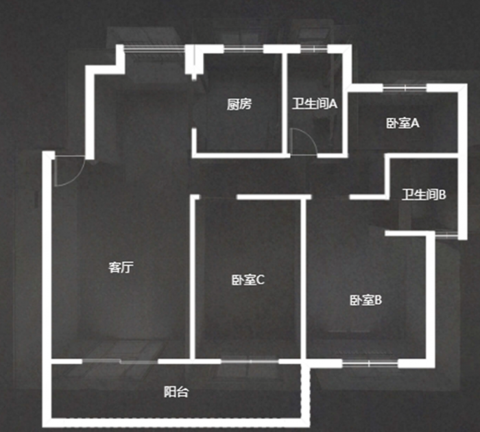 崇川星光域 3室2厅2卫 133.41m&sup2;