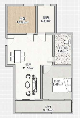 银河家园 2室2厅1卫 97m&sup2;