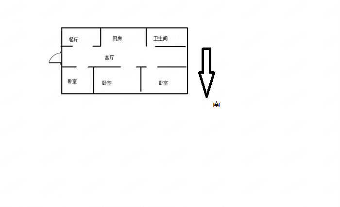 濠西园 3室2厅1卫 120m&sup2;