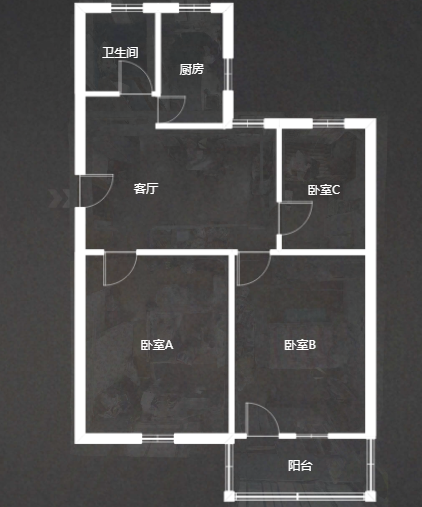 姚港路22号 3室1厅1卫 80m&sup2;