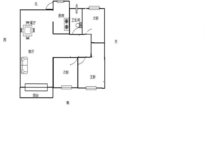 中海碧林湾 3室2厅1卫 95m&sup2;
