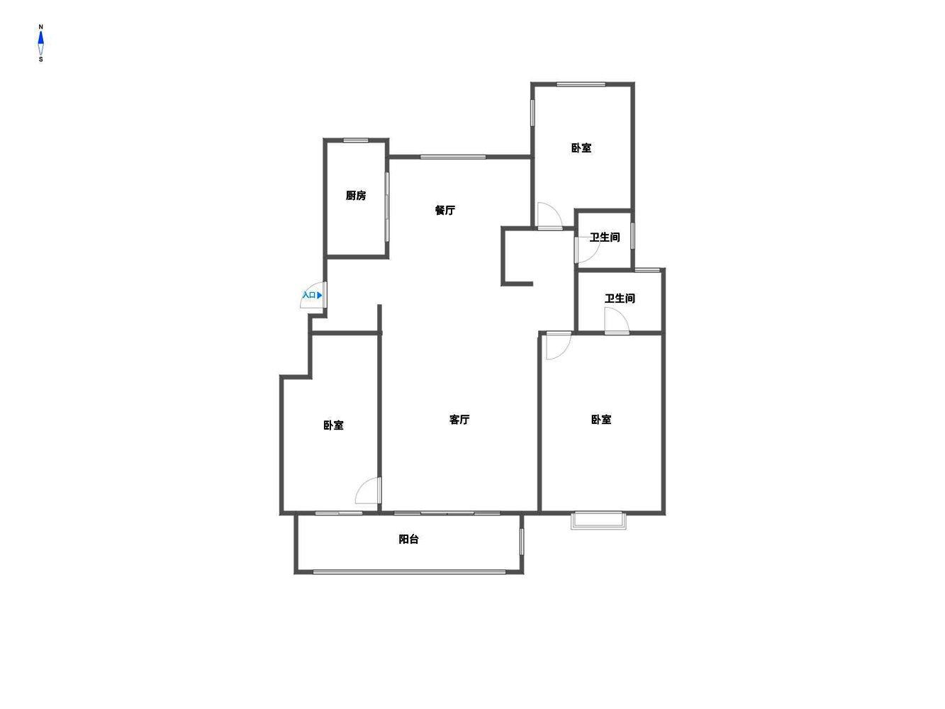 中南万科大都会 3室2厅2卫 139m&sup2;