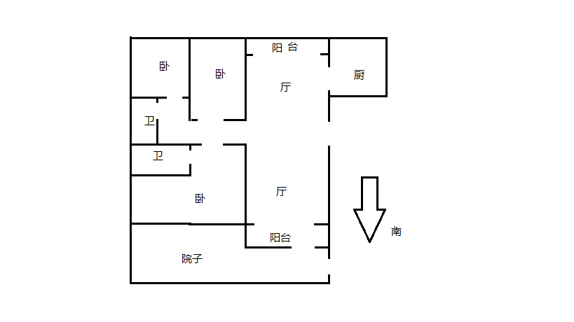 万濠星城 3室2厅1卫 118.6m&sup2;