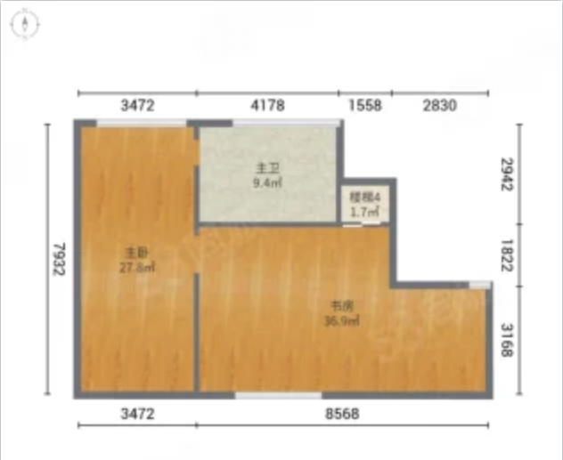 盛和九里香堤一期 4室2厅2卫 260.00m&sup2;