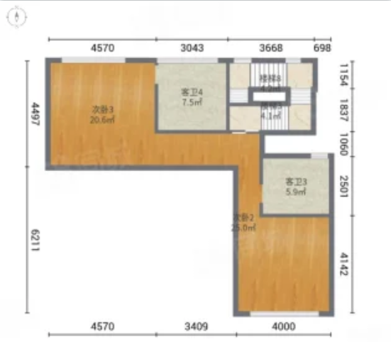 盛和九里香堤一期 4室2厅2卫 260.00m&sup2;