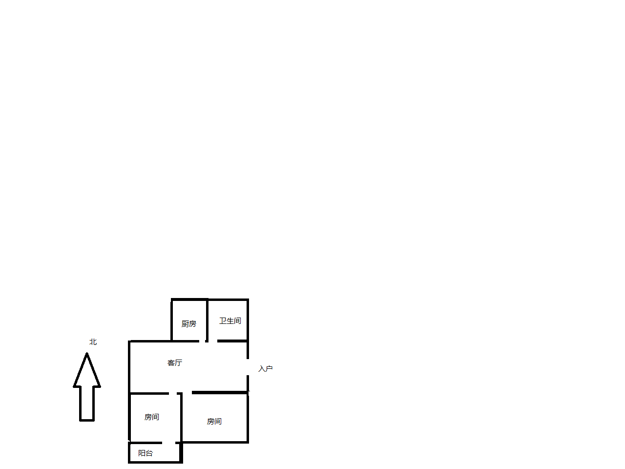 姚港路8号 2室1厅1卫 67m&sup2;