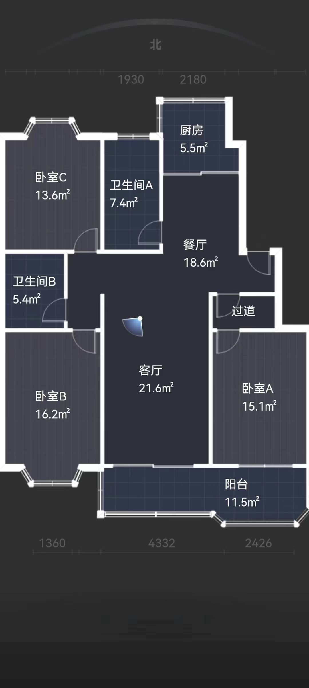 华德天赐园 3室2厅2卫 140m&sup2;