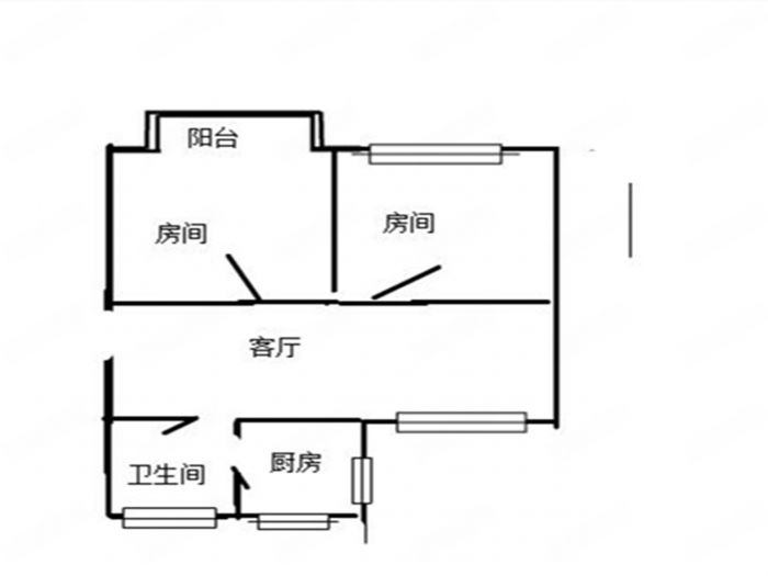 文峰新村 2室1厅1卫 70m&sup2;