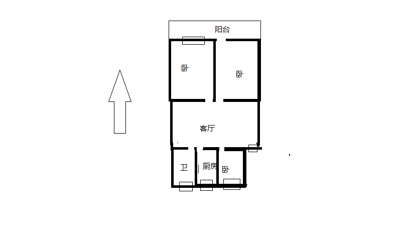 十方大厦 3室2厅1卫 118.00m&sup2;