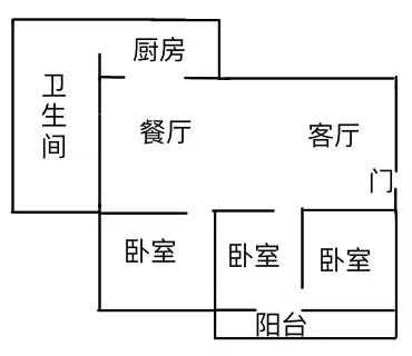虹桥北村东区 3室2厅1卫 130m&sup2;