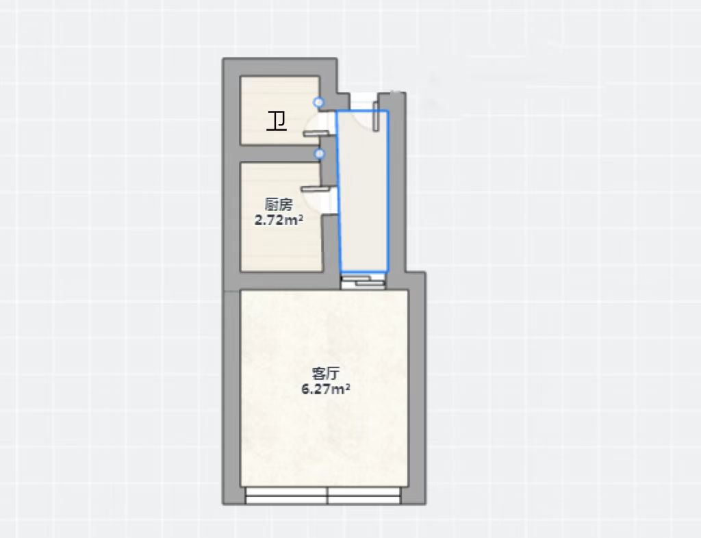 金公馆 1室1厅1卫 48m&sup2;
