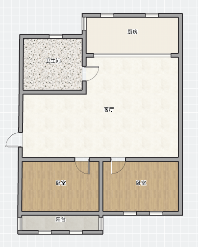 恒基花苑 2室1厅1卫 82m&sup2;