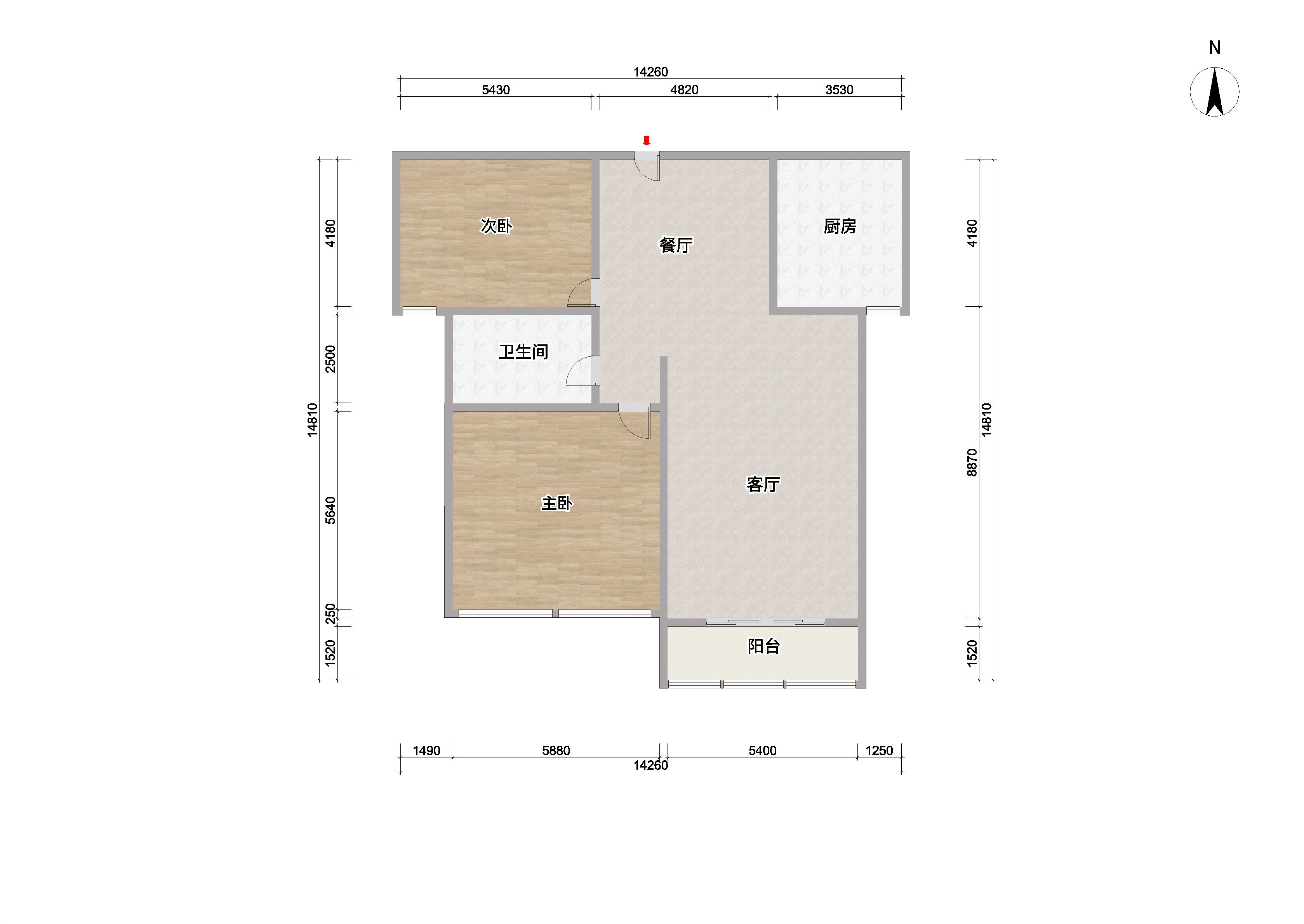 星光耀广场 2室2厅1卫 92.00m&sup2;