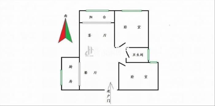 江景苑小区 4室1厅1卫 88.00m&sup2;