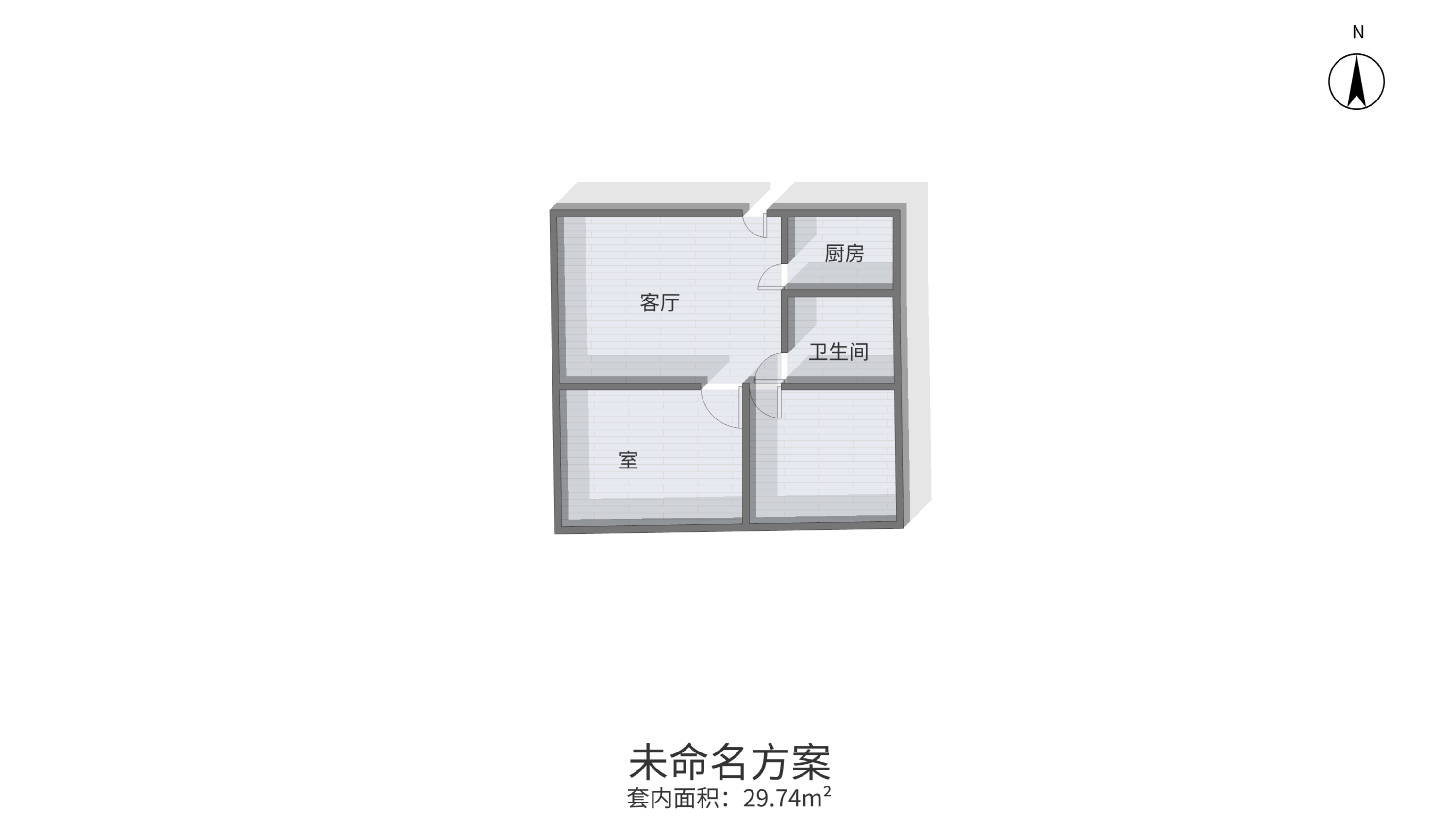 中南世纪城 1室1厅1卫 86m&sup2;