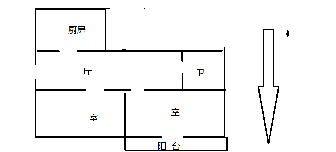城港新村 2室1厅1卫 63m&sup2;