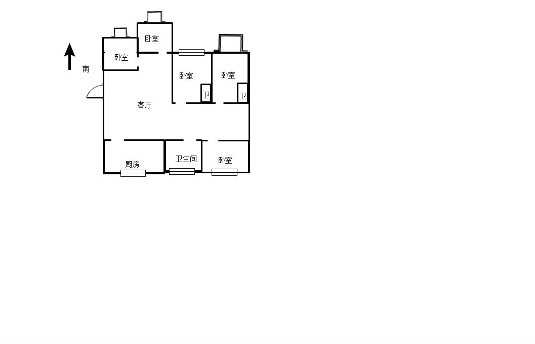 湖畔天下 4室2厅2卫 206.3m&sup2;