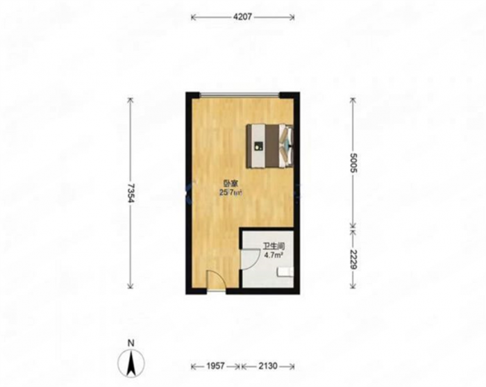精英汇 1室1厅1卫 50m&sup2;