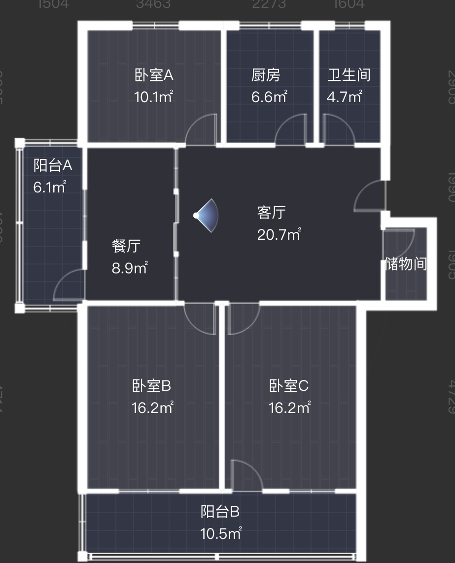 八角亭小区 3室2厅1卫 112m&sup2;