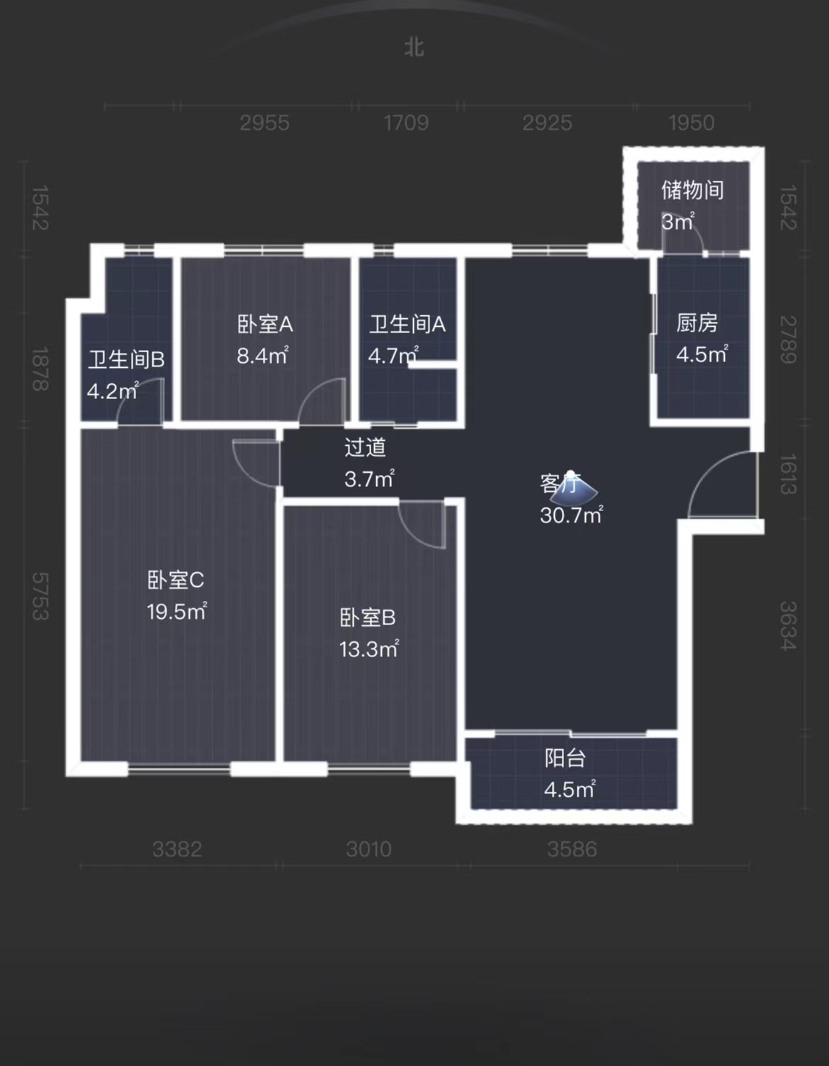 碧桂园天玺湾 3室2厅2卫 130m&sup2;