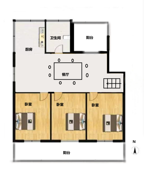 金辉花园 3室2厅2卫 220.00m&sup2;
