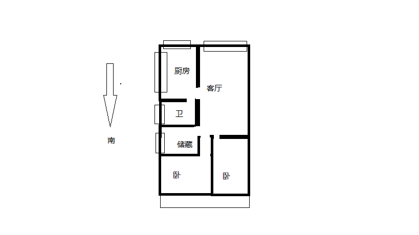 北濠桥东村 3室1厅1卫 90.00m²
