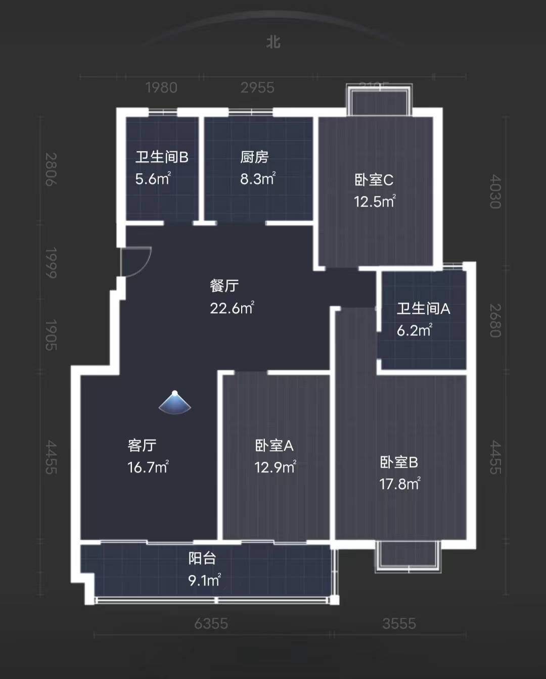 天熹苑 3室2厅2卫 133m&sup2;