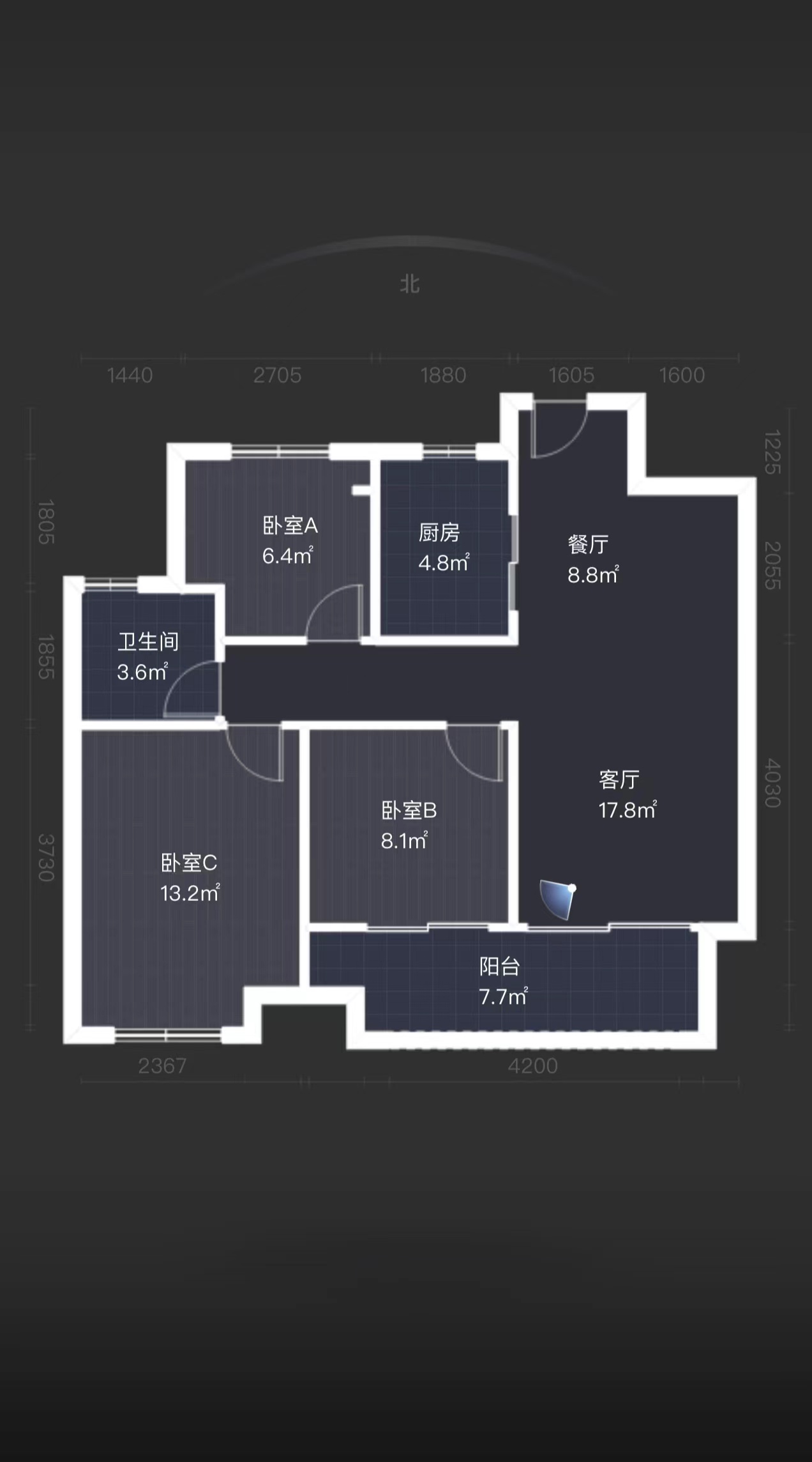 万科未来之光 3室2厅1卫 91m&sup2;