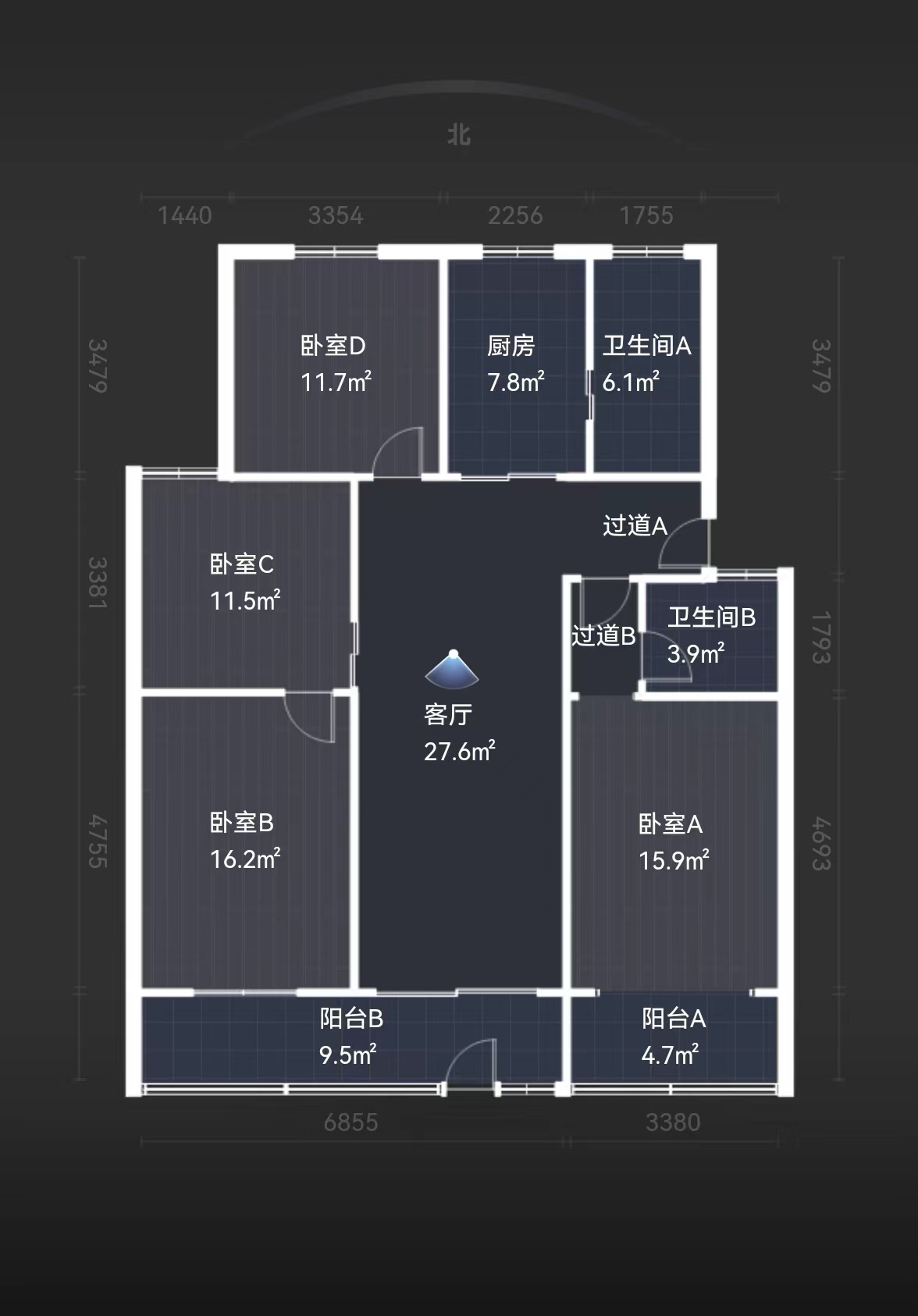 通州花苑 4室2厅2卫 138m&sup2;