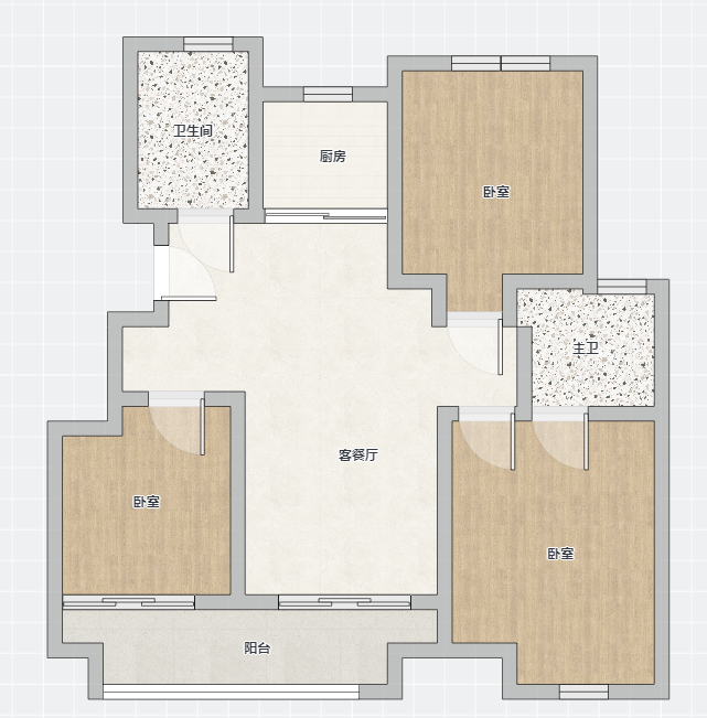 华禧铭苑 3室2厅2卫 102m&sup2;
