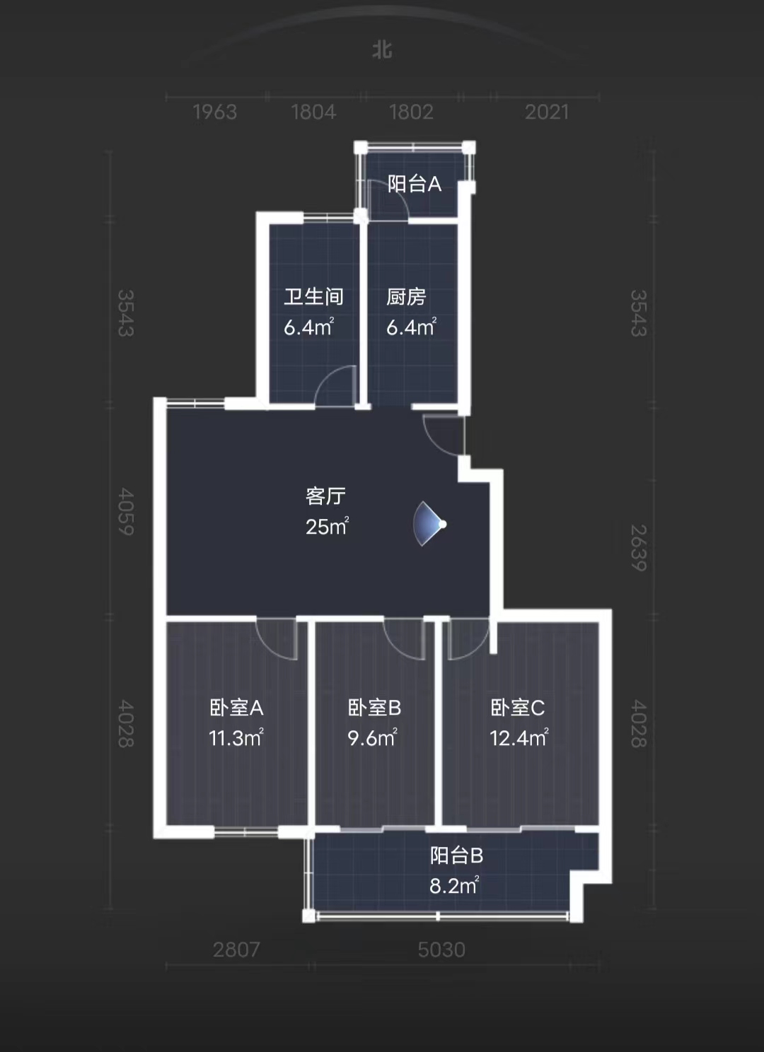 天香苑 3室2厅1卫 108m&sup2;