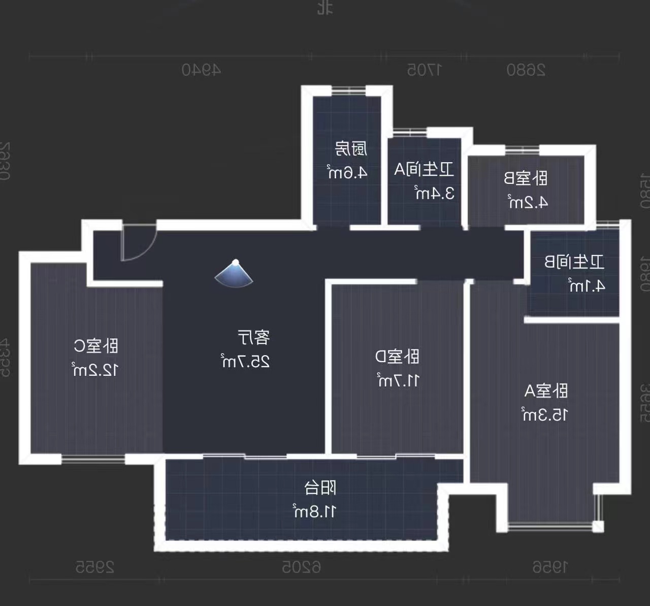 佳源都市 3室2厅2卫 119.00m&sup2;