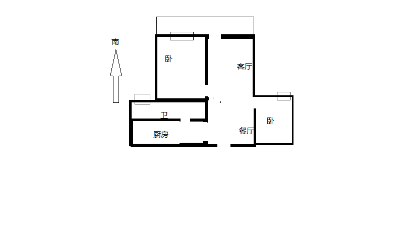 颐景苑 2室2厅1卫 98.62m&sup2;