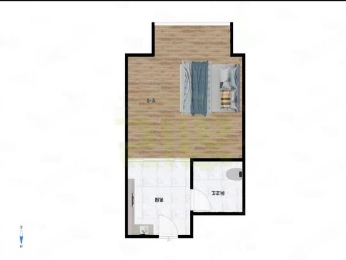 南通万达广场 1室1厅1卫 54.50m²