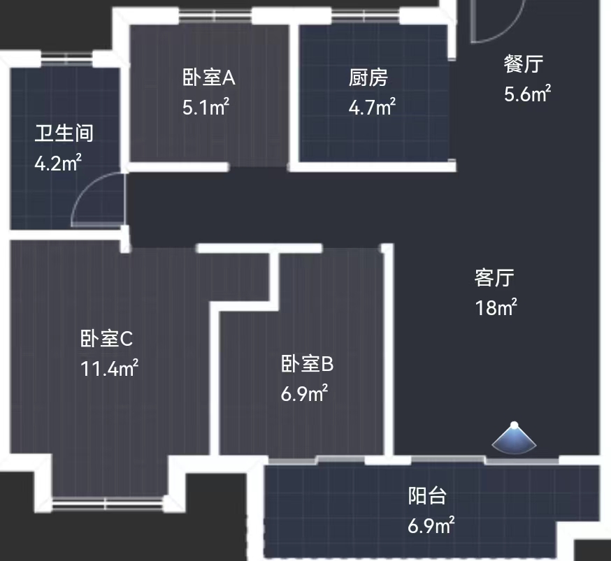 绿地江海图 3室2厅2卫 100.5m&sup2;
