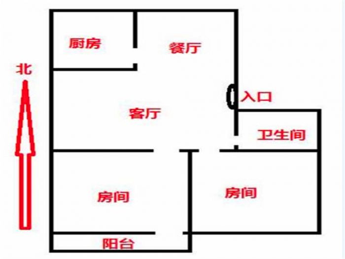 华侨花苑 2室2厅1卫 100m&sup2;