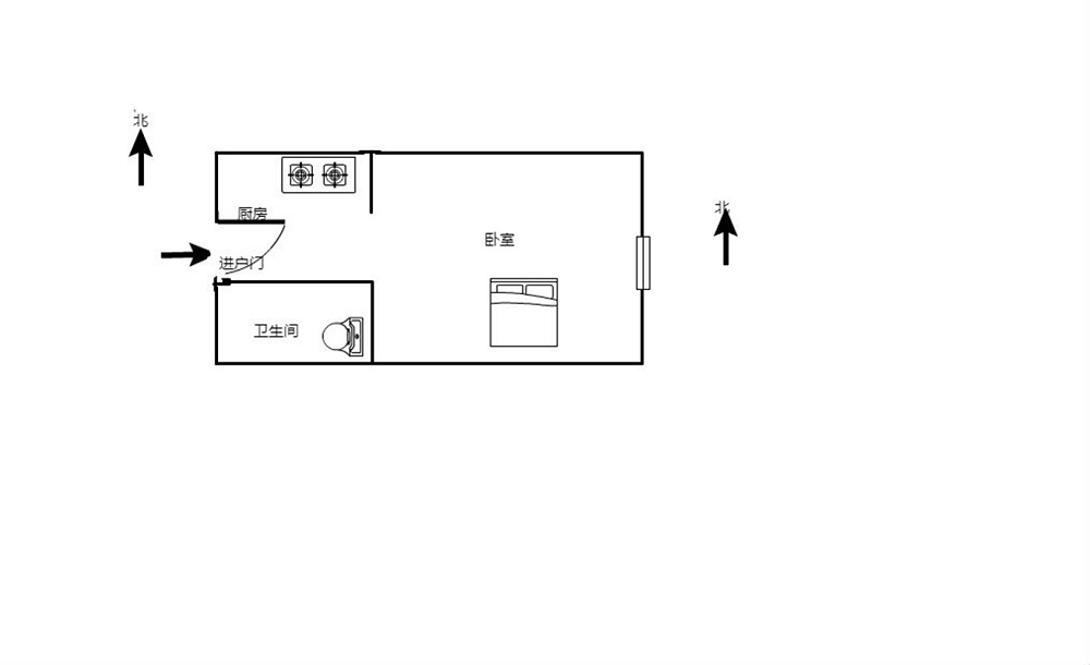 金石国际大酒店 1室1厅1卫 66m&sup2;